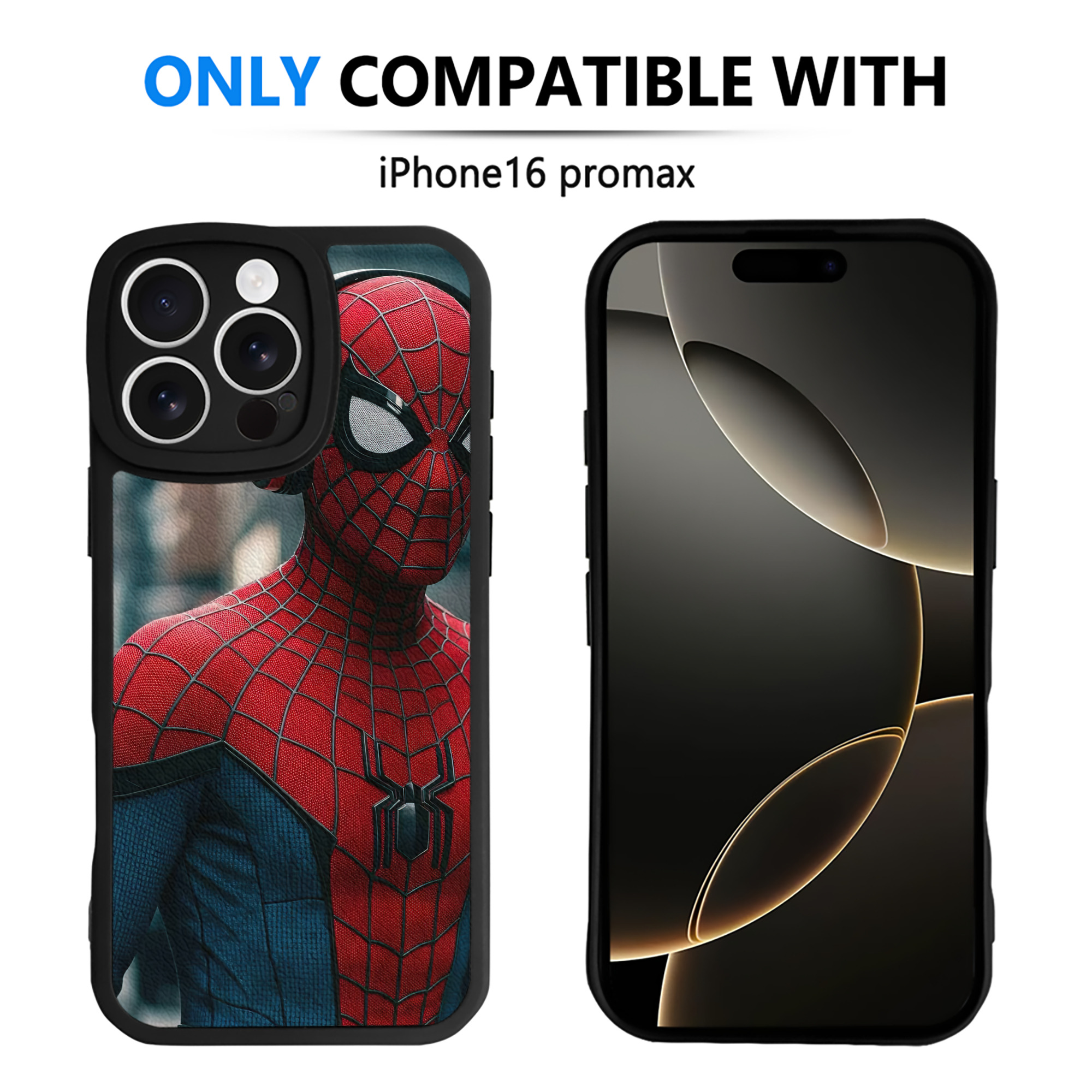 （画像用） Spider Man スパイダーマン 【iPhone 16シリーズ対応】シリコンスマホケース（レザー調） 材質：シリコン